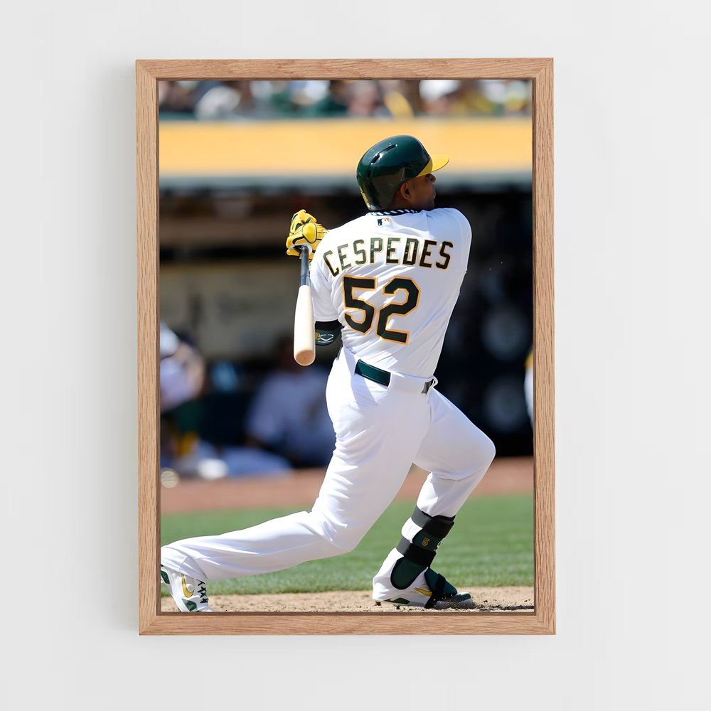 Poster Cespedes en Action – affiche Baseball (vue 4)